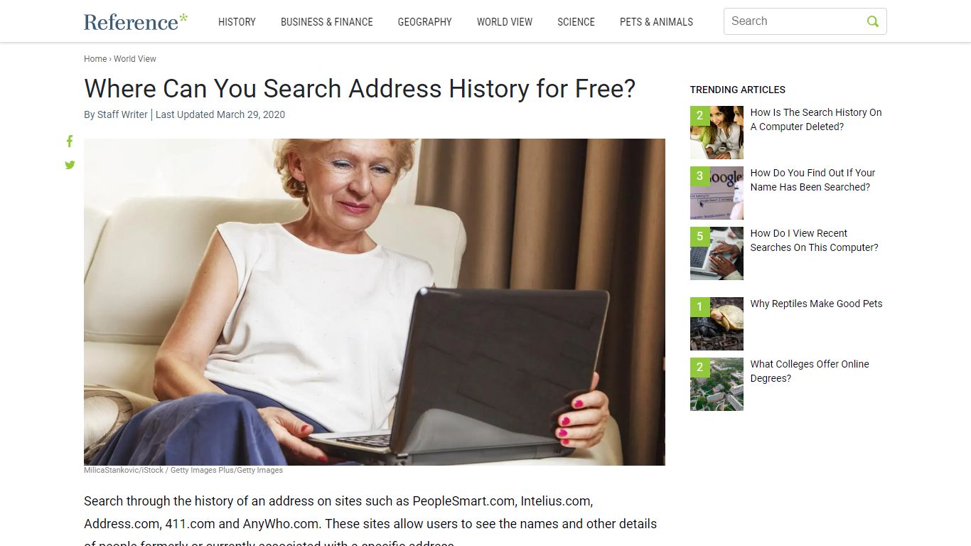 Where Can You Search Address History for Free? - Reference.com